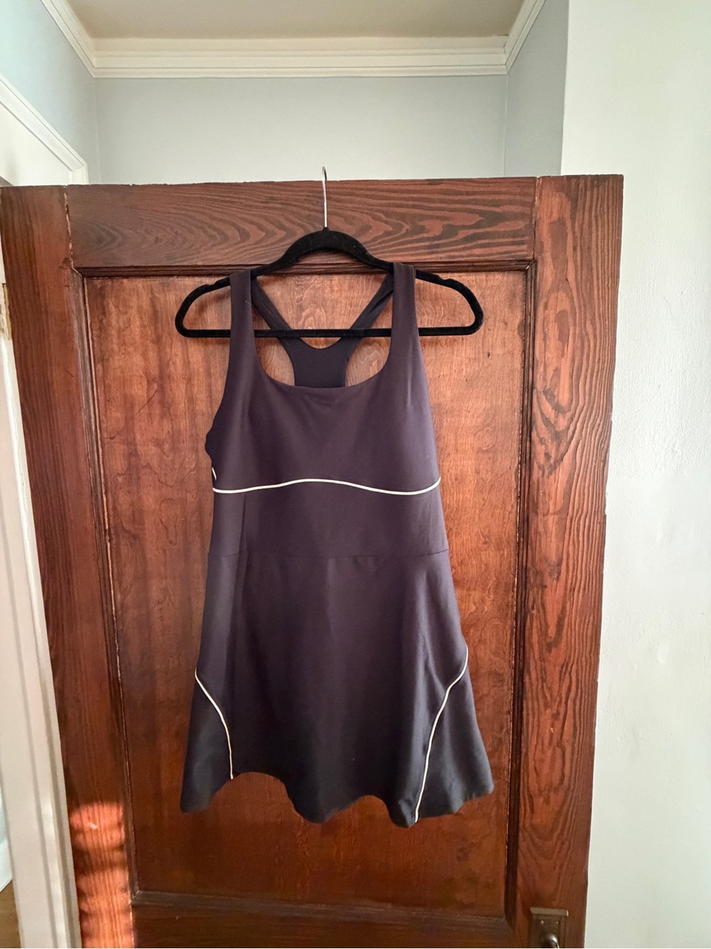 Never worn! Old Navy Black Tennis Dress with White Piping